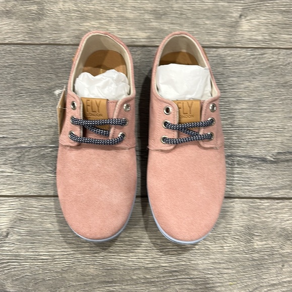NEW • Fly London • Women’s Serraje Lace Up Sneakers Light Pink / Gray Suede 36 - Picture 2 of 5
